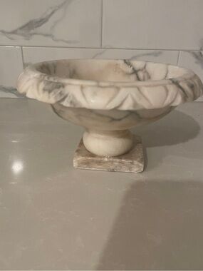 Alabaster bird bath